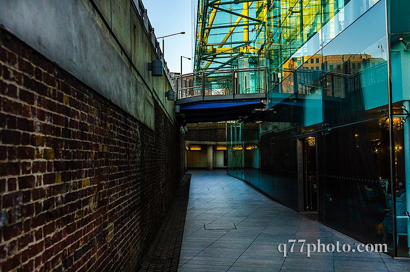 interesting architecture in the underground passage, a combinati